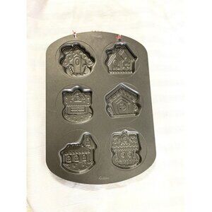Wilton Christmas Cookie/Cake Pan Dark Non-Stick With Gingerbread House